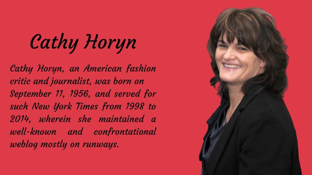 Fashion Journalist Cathy Horyn