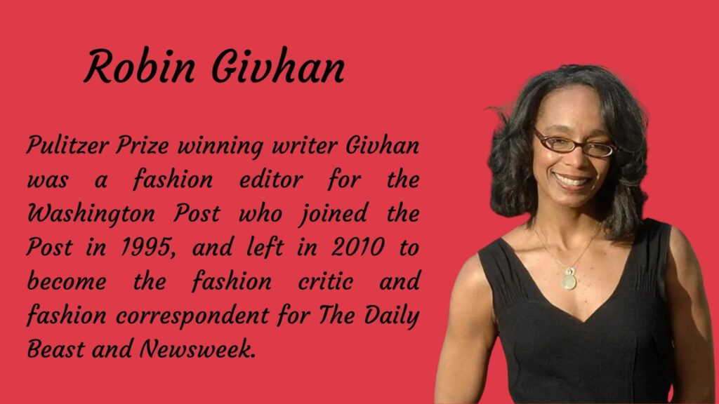 Fashion Journalist Robin Givhan